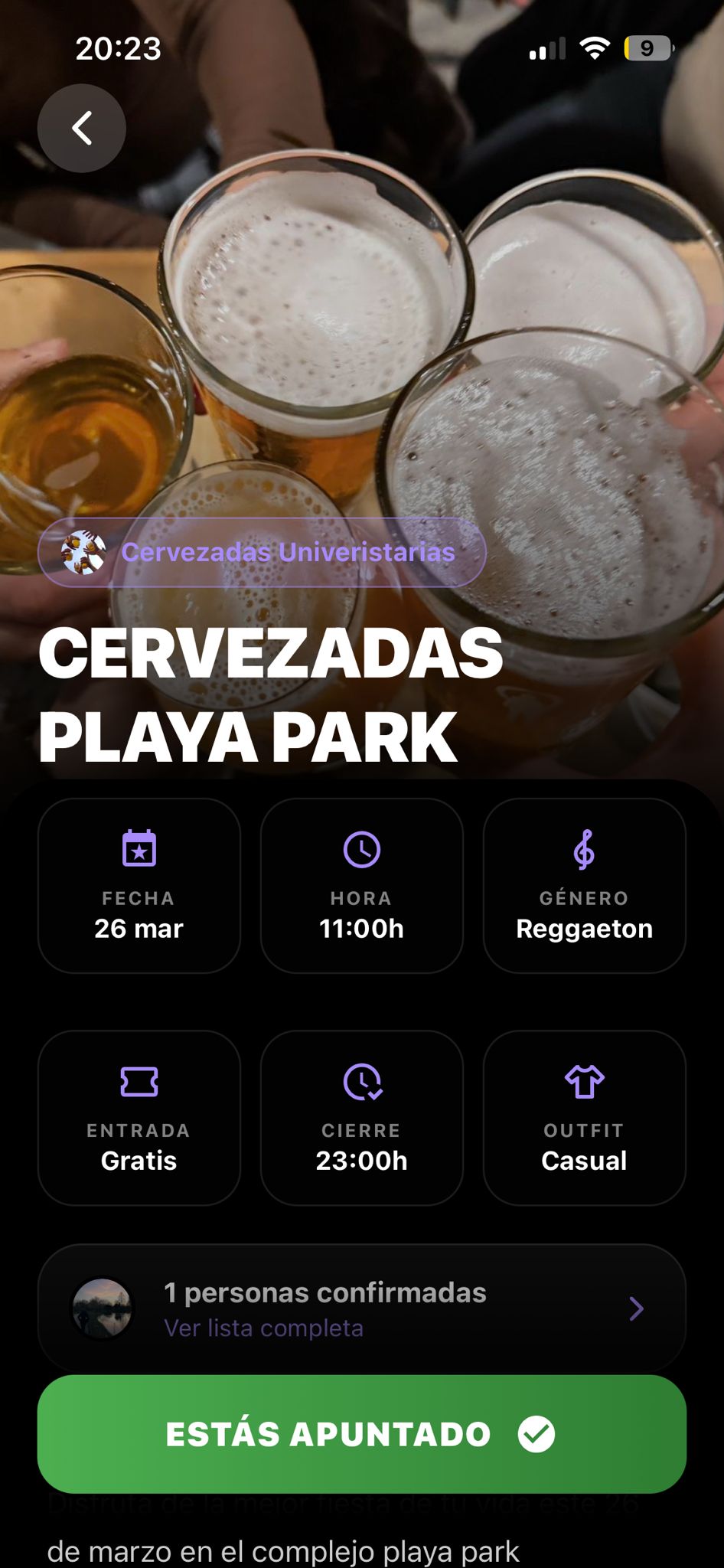 Filtros de eventos